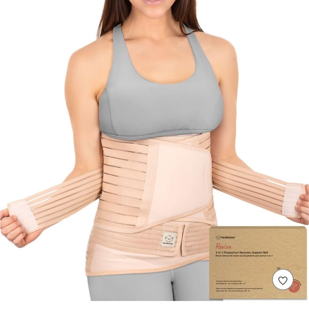 KeaBabies Revive Black 3-in-1 Postpartum Recovery Support Belt